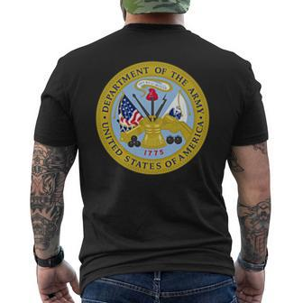 Proud US Army Veteran Military Veterans Day Vintage Men's T-shirt Back Print - Seseable