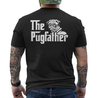 The Pugfather Pug Dad Fathers Day Pug Lovers Men's Back Print T-shirt | Mazezy