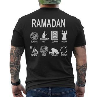 Ramadan Mode On Fasting Ramadan Mubarak Kareem Muslim Men's Back Print T-shirt | Mazezy