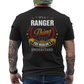Ranger Shirt Family Crest Ranger Ranger Clothing Ranger Tshirt Ranger Tshirt Gifts For The Ranger Mens Back Print T-shirt - Seseable