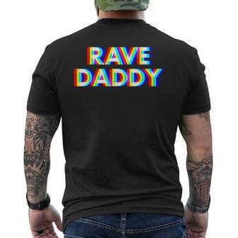 Rave Daddy - Glitch Optical Illusion Edm Festival Trippy Men's Back Print T-shirt | Mazezy CA