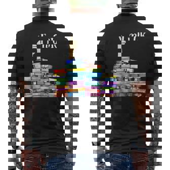 Reading Book Lovers Im Ok National Book Lovers Day Men's Back Print T-shirt | Mazezy