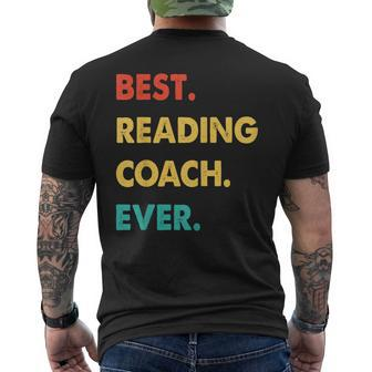 Reading Coach Retro Best Reading Coach Ever Mens Back Print T-shirt - Seseable