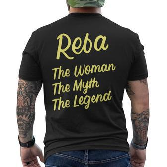 Reba The Woman Myth Legend Personalized Name Birthday Mens Back Print T-shirt - Seseable