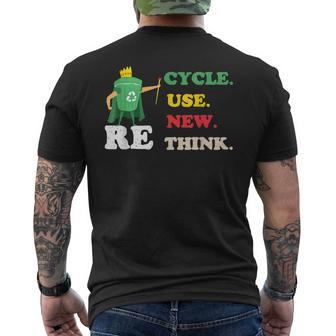 Recycle Reuse Renew Rethink Crisis Environmental Activism 23 Men's Crewneck Short Sleeve Back Print T-shirt | Mazezy AU