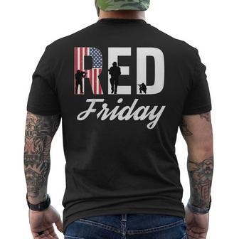 Red Friday RED Remember Everyone Deployed Shirt Men's Back Print T-shirt | Mazezy
