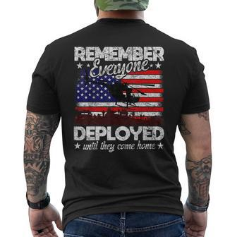Red Friday Remember Everyone Deployed Army Us Flag Men's Crewneck Short Sleeve Back Print T-shirt