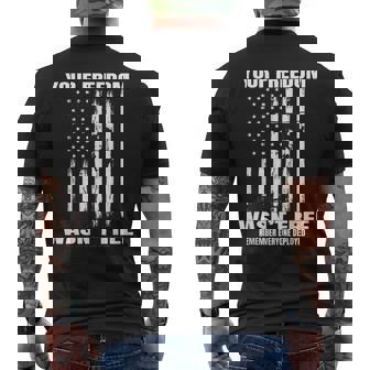 Red On Fridays Military Veteran Patriotic American Usa Flag Men's T-shirt Back Print | Seseable CA