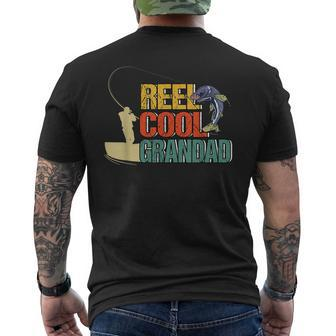 Reel Cool Grandad Fishermen Fishing Rod Angling Dad Gift For Mens Mens Back Print T-shirt | Mazezy