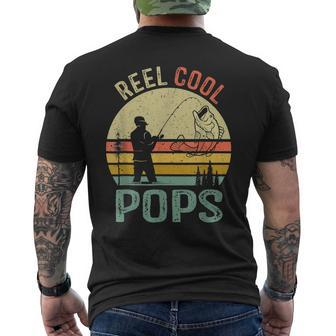 Reel Cool Pops Fishing Dad Gifts Fathers Day Fisherman Mens Back Print T-shirt