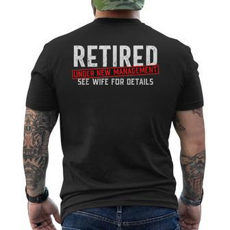 Retired Funny Retirement Retired Dad Funny Dad Mens Back Print T-shirt | Mazezy