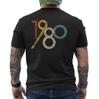 Retro 40Th Birthday Shirt 1980 Graphic Men's Back Print T-shirt | Mazezy