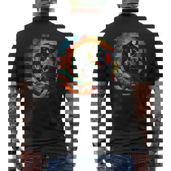 Retro 70S Style Cat Gifts Vintage Cat Mens Back Print T-shirt | Mazezy
