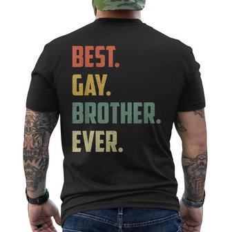 Retro Best Gay Brother Ever Cool Gay Gift Mens Back Print T-shirt - Seseable
