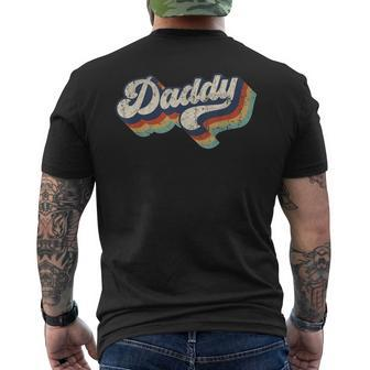 Retro Cute Daddy Best Daddy Ever Birthday Idea Men's T-shirt Back Print - Seseable