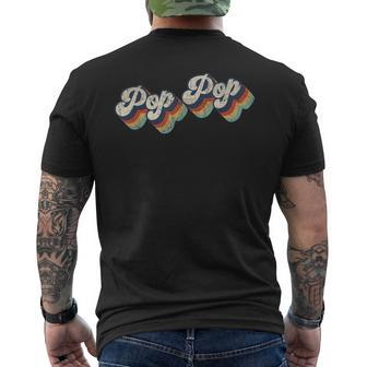 Retro Cute Pop Pop Best Grandpa Ever Birthday Idea Mens Back Print T-shirt - Seseable