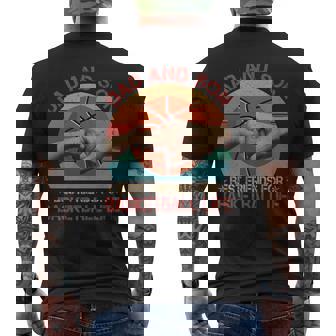 Retro Dad & Son Best Friends For Basketball Life Fathers Day Men's T-shirt Back Print - Thegiftio