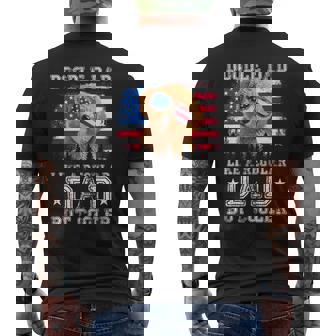 Retro Doodle Dad Cooler Regular Dad Usa Flag Fathers Day Men's T-shirt Back Print - Thegiftio