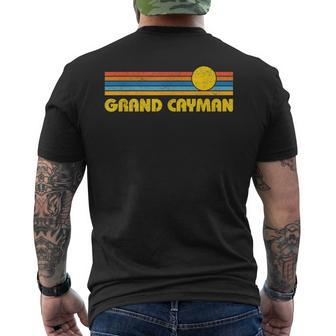 Retro Grand Cayman Islands Sunset Vintage Throwback Men's T-shirt Back Print - Thegiftio UK