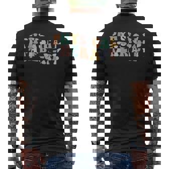 Retro Groovy Physical Therapy Physical Therapist Pt Men's Back Print T-shirt | Mazezy