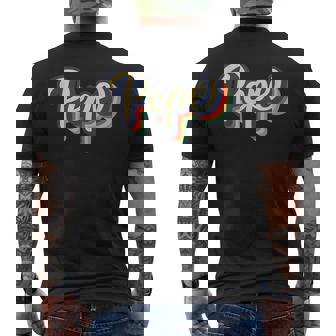 Retro Pepe Fathers Day Men's Back Print T-shirt | Mazezy
