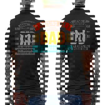 Retro Raising My Dad Is Exhausting Sarcastic Joke Mens Back Print T-shirt | Mazezy