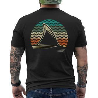 Retro Shark Tail - Marine Biologist Shark Lovers Wildlife Men's T-shirt Back Print - Seseable