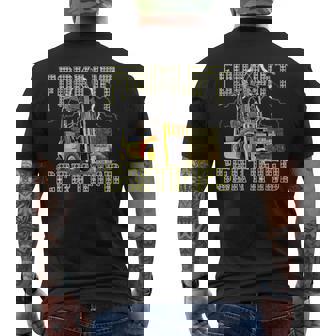Retro Style Forklift Operator Forklift Certified Men's Back Print T-shirt | Mazezy