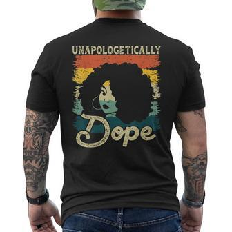 Retro Unapologetically Dope Black Afro History Junenth Men's T-shirt Back Print - Seseable