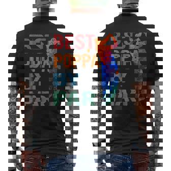 Retro Vintage Best Poppa By Par Funny Golf Gift Mens Back Print T-shirt | Mazezy