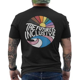 Retro Vintage The Future Is Inclusive Lgbt Gay Rights Pride Men's Back Print T-shirt | Mazezy