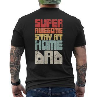 Retro Vintage Husband Stay At Home Dad Men's T-shirt Back Print - Seseable