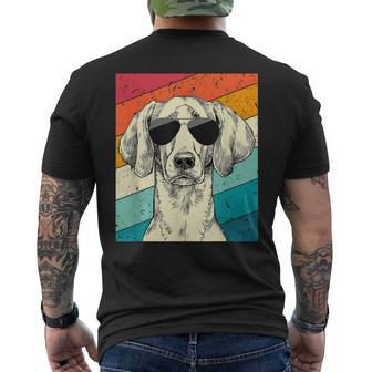 Retro Vintage Weimaraner With Sunglasses Dog Lovers Men's T-shirt Back Print - Seseable