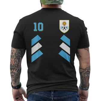 Retro10 Uruguayan Football Uruguay Soccer Uruguay Flag Men's Back Print T-shirt | Mazezy