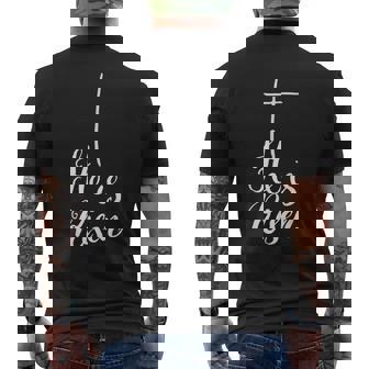 He Is Risen Easter Bunny Christ Men's Back Print T-shirt | Mazezy