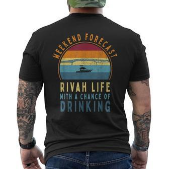 Rivah Weekend Forecast Chance Of Drinking Men's Back Print T-shirt | Mazezy
