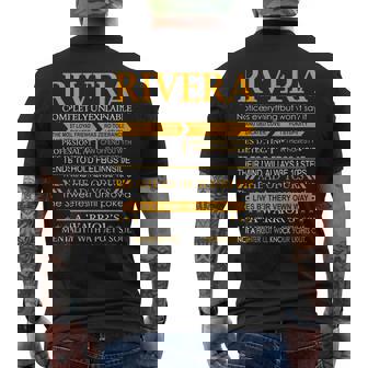 Rivera Name Rivera Men's Back Print T-shirt | Mazezy