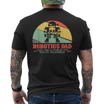 Robotics Dad Ai Robot Engineering Engineers Fathers Day Men's Back Print T-shirt | Mazezy