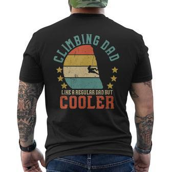 Mens Rock Climbing Dad Vintage Mountain Climber Fathers Day Men's T-shirt Back Print - Seseable