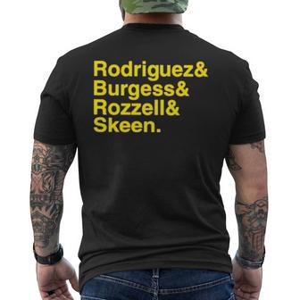 Rodriguez And Burgess And Rozzell And Skeen Men's Back Print T-shirt | Mazezy
