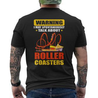 Roller Coaster s Roller Coaster Loving Peoples Men's Back Print T-shirt | Mazezy