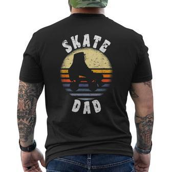 Mens Roller Skate Dad Vintage Rollerskate Father Men's T-shirt Back Print - Seseable