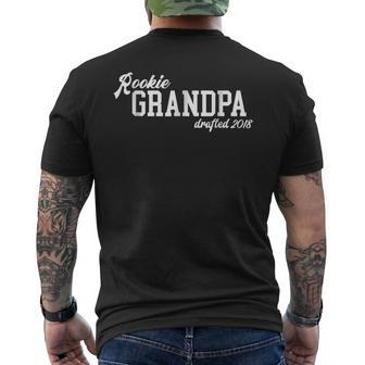 Rookie Grandpa Drafted 2018 Gift Mens Back Print T-shirt | Mazezy
