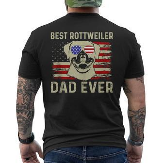 Rottweiler Dog Dad Fathers Day Best Rottweiler Dad Ever Men's T-shirt Back Print - Thegiftio UK