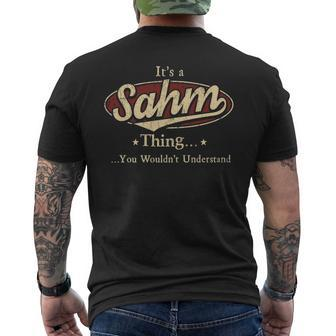 Sahm Personalized Name Name Print S With Name Sahm Men's T-shirt Back Print - Seseable