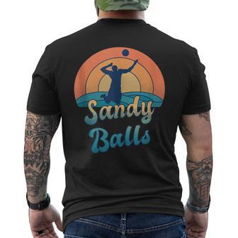 Sandy Balls For A Beach Volleyball Player Men's Back Print T-shirt | Mazezy