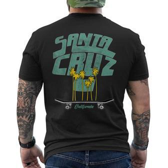 Santa Cruz California Skateboarding Beach Boardwalk Men's Back Print T-shirt | Mazezy
