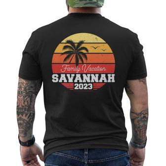 Savannah Family Vacation 2023 Matching Holiday Summer Men's Back Print T-shirt | Mazezy