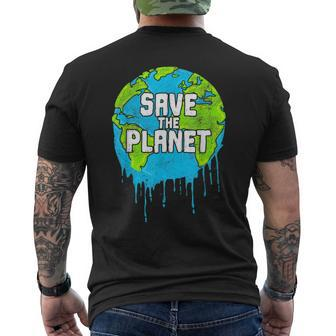 Save The Planet Climate Activists Earth Day 2023 Men's Back Print T-shirt | Mazezy