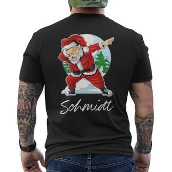 Schmidt Name Gift Santa Schmidt Mens Back Print T-shirt - Seseable
